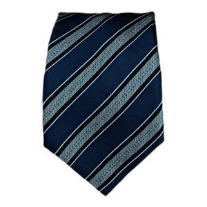 CANALI Blue Striped Silk Tie ITALY 62"/ 3.7" EC